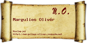 Margulies Olivér névjegykártya